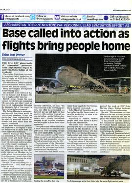 RAF Brize Norton:  Base Called into Action - Afghanistan