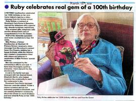 Ruby Riches' 100th birthday