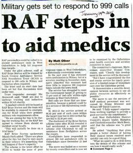 RAF Brize Norton steps in and helps Medics
