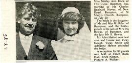 Wedding Of Shirley Biles And Charles Hewer 1985