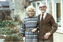 Mr & Mrs Hilda Pickard. Church warden, flower arranger, news correspondent, WI. Sid Pickard d...