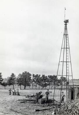 This pylon was the framework that once held a windmill on White Owl farm. - 1965