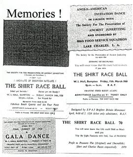 Selection of dance tickets for events run by the SPAJERS