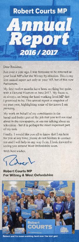 Robert Courts MP Annual Report 2016-2017