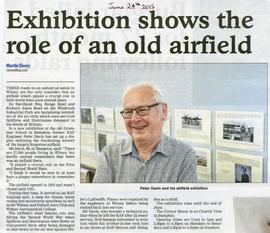 Peter Davis and his exhibition in the Old Grammar School about Witney Airfield 2015
