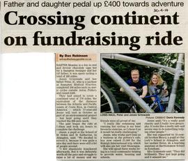 Dr Peter Grimwade and Daughter on fundraising ride
