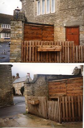 Two views at the back of the butcher's shop