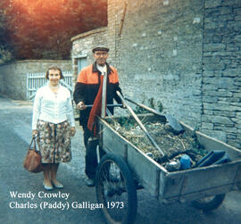 Charles (Paddie) Galligan, street orderley with Wendy Crowley 1973