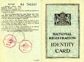 Albert Townsend, Castle View farm, registration card 1943