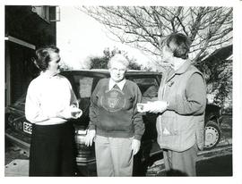 Women's Royal Volunteer Service, WRVS, delivering meals. L to R Pat Garner, Jean Howell and Betty...