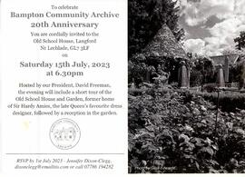 Bampton Community Archive 20th Anniversary