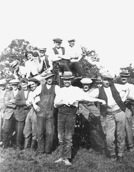 Bampton People Men Attending Rick Fire At Henly'S Farm 1920