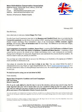 Letterfrom West Oxfordshire Conservative Association Feb 2022