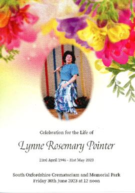 Funeral Programme and Eulogy for Lynne Rosemary Pointer