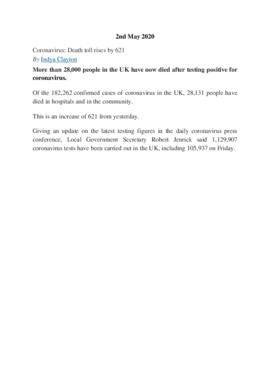 Covid:  Death toll raises by 621