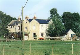 Rear view of Primrose Cottages in Primrose Lane seen in July 2003. They were built in the Pugin s...