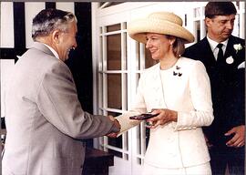 Fred Hornsby Receives Medal From Duchess Of Gloucester