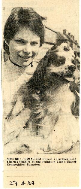Gill Lomas And Dog Rupert 1984