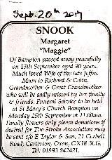 Margaret 'Maggie' Snook 1927-2017