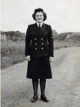Daphne Gaydon in Wren uniform.  WWII