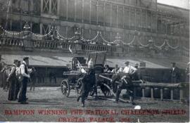 Bampton Fire Brigade in several competitions in the C20th