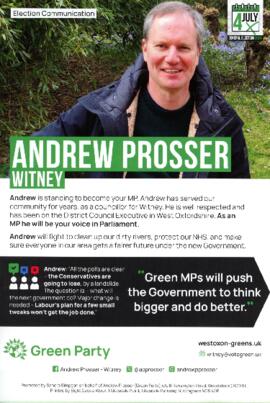 Election  2024 The Green Party fliers