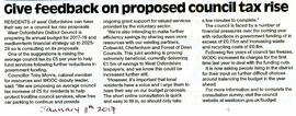 Feedback wanted on possible council tax rise Jan. 2017