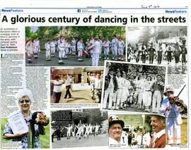 Witney Gazette June 4th 2014. Double page spread about the exhibition of Morris Daning in Bampton