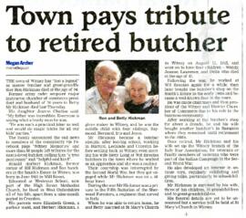 Ron Hickman dies aged 94, Bampton ex butcher