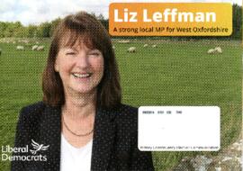 Liz Leffman Liberal Democrat flyer for June 8th General election
