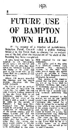 Opening of the refurbished Town Hall in August 1972