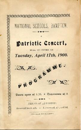 Concert programs in the National School 1900 and 1902