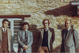 Drs. Robert Landray, Matthew Perry, Mackenzie and Alan Cole.1984