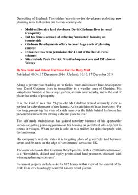 Dec 17th 2014 Despoiling of England. Article in Daily Mail - Copy