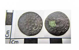 Simon Bassett trade token from Bampton 1669