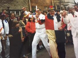 Photos of Morris dancing in Bampton in the 1980s