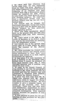 Oxford Times June 1934 'Water Dispute'.