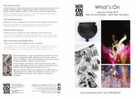 Pages 1 and 4 of the West Ox Arts progam of events for the first part of 2015