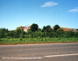 Ham Court just seen over the hedge by the main road, 1988
