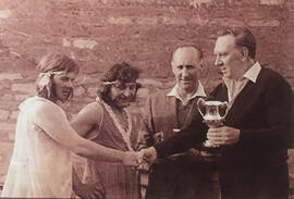 Shirt Race 1976 L-R Richard Snook, Mike Smith; George Hunt & Harry Hampton 1st ever Shirt Rac...