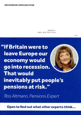 Ros Altmann talks about a possible effect of Brexit