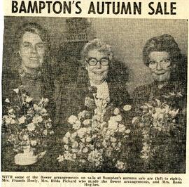 Nov 12Th 1982 Autumn Sale, L-R Mrs Frances Henley, Mrs Hilda Pickard, Mrs Rona Hughes Owen