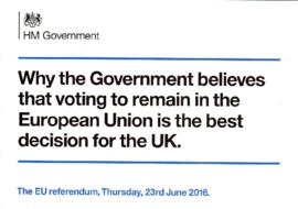 Why the government believes voting to Remain in the UK would be best