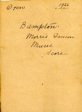 Bampton Morris Dancers' Music Score 1926. file size reduced