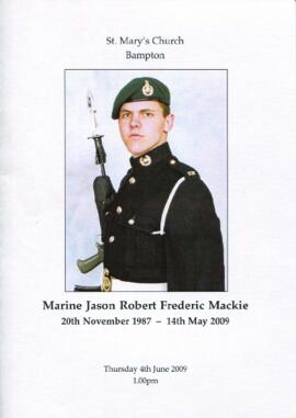 Marine Jason Mackie, funeral and his life