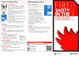 Flyer from Oxfordshire Fire & Rescue Service, Safety in The Home 2017