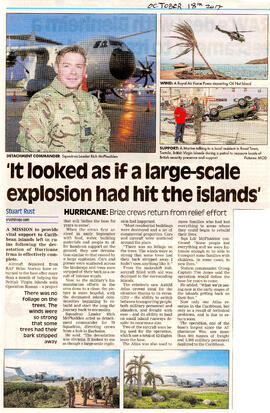 RAF Brize Norton crews help hurricane hit Caribbean Islands. October 2017