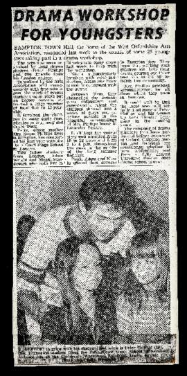 Drama workshop for youngsters 1974 organised by WOAA