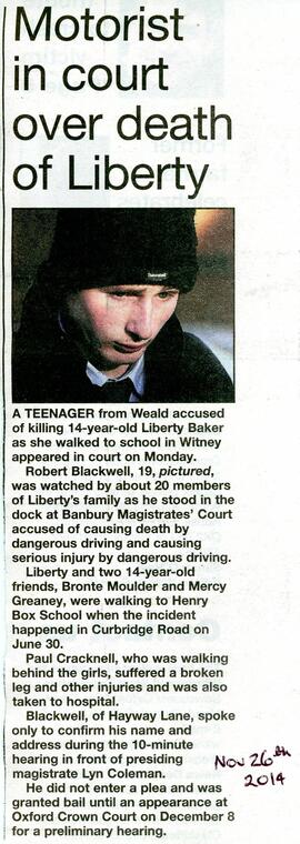 Robert Blackwell of Hayway Lane, Weald was in court in Banbury
