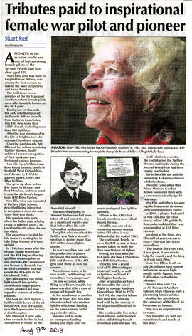 img644. Mary Ellis, ATA WWII died aged 101